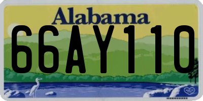 AL license plate 66AY110