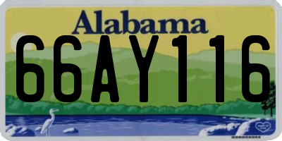 AL license plate 66AY116