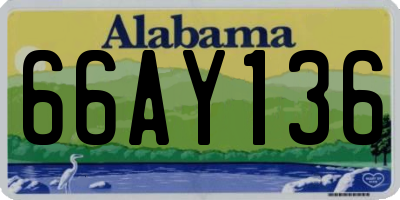 AL license plate 66AY136