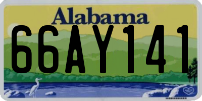 AL license plate 66AY141