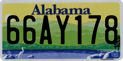 AL license plate 66AY178