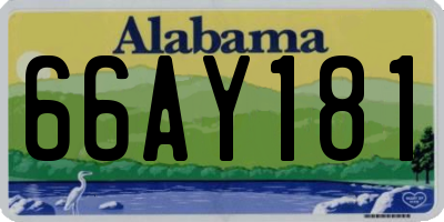 AL license plate 66AY181