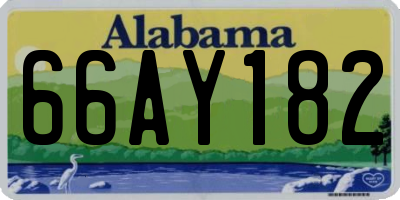 AL license plate 66AY182
