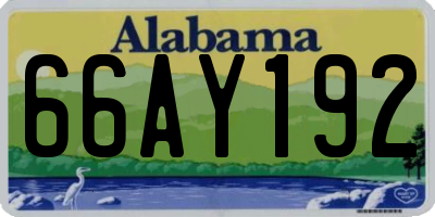 AL license plate 66AY192