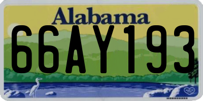 AL license plate 66AY193
