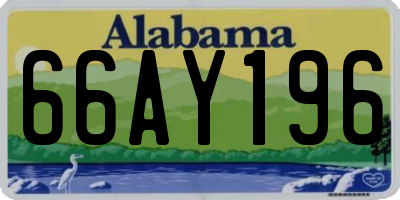 AL license plate 66AY196