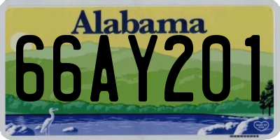 AL license plate 66AY201