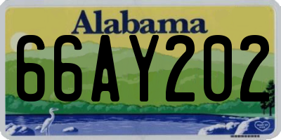 AL license plate 66AY202