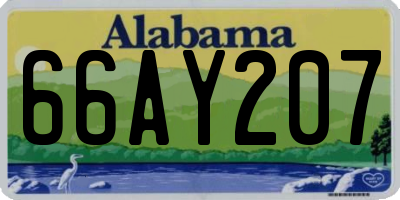 AL license plate 66AY207
