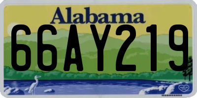 AL license plate 66AY219