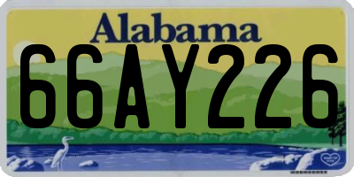 AL license plate 66AY226