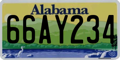 AL license plate 66AY234