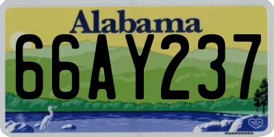 AL license plate 66AY237