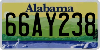 AL license plate 66AY238