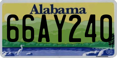 AL license plate 66AY240