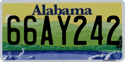 AL license plate 66AY242