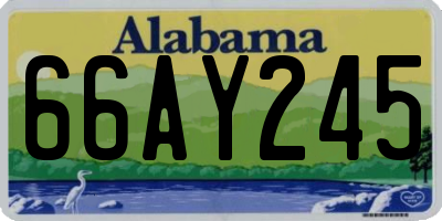 AL license plate 66AY245