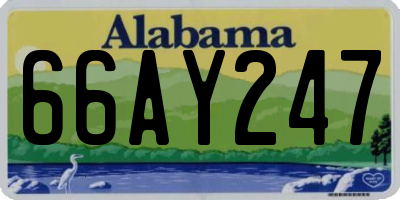 AL license plate 66AY247