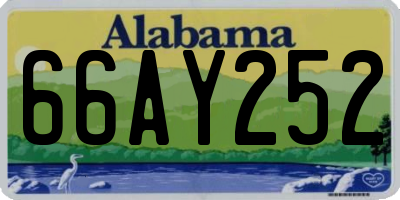 AL license plate 66AY252
