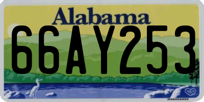 AL license plate 66AY253