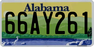 AL license plate 66AY261