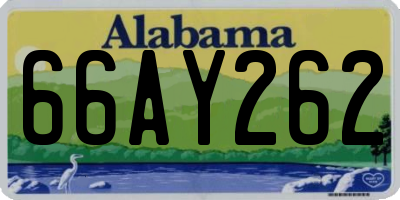 AL license plate 66AY262