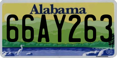AL license plate 66AY263