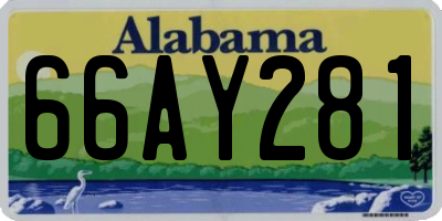 AL license plate 66AY281