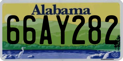 AL license plate 66AY282