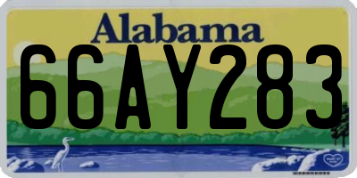 AL license plate 66AY283