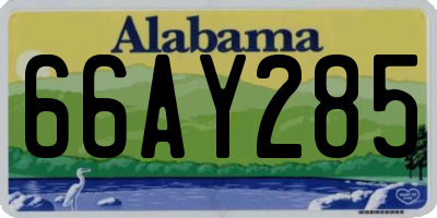 AL license plate 66AY285