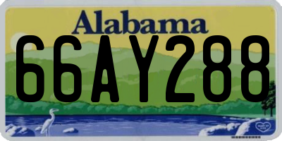 AL license plate 66AY288