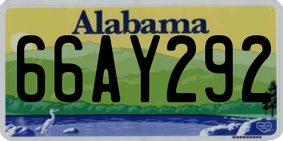 AL license plate 66AY292