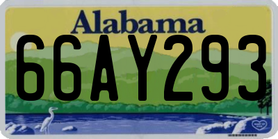AL license plate 66AY293