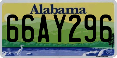 AL license plate 66AY296