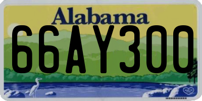 AL license plate 66AY300
