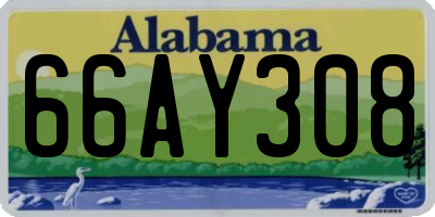 AL license plate 66AY308