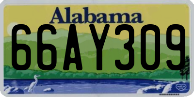 AL license plate 66AY309