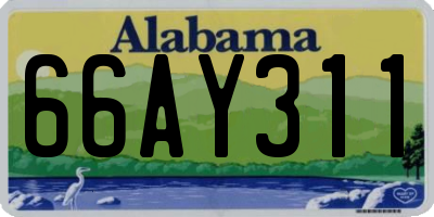 AL license plate 66AY311