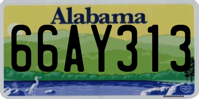 AL license plate 66AY313
