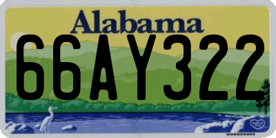 AL license plate 66AY322