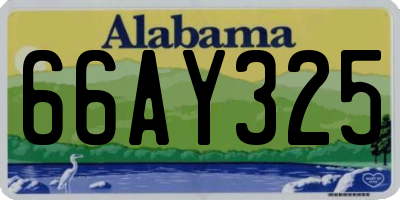 AL license plate 66AY325
