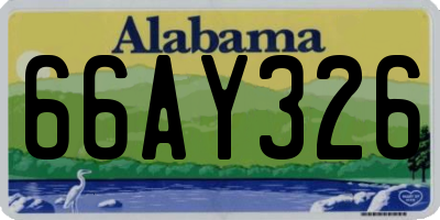 AL license plate 66AY326