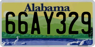 AL license plate 66AY329