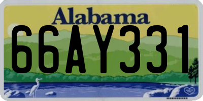 AL license plate 66AY331