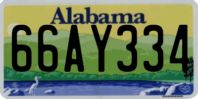 AL license plate 66AY334