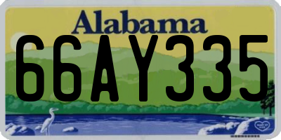 AL license plate 66AY335
