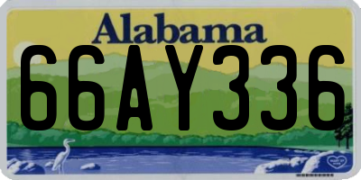 AL license plate 66AY336