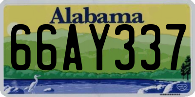 AL license plate 66AY337