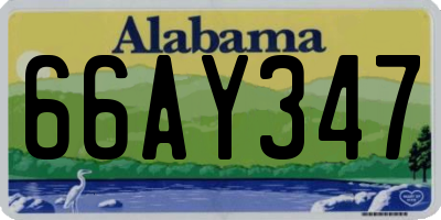 AL license plate 66AY347